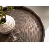 imageKate and Laurel Mahdavi Modern Round Outdoor Coffee Table 25 x 25 x 16 Bronze Transitional Patio Coffee Table with Textured Top for Outdoor Furniture Decor