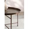 imageKate and Laurel Mahdavi Modern Round Outdoor Coffee Table 25 x 25 x 16 Bronze Transitional Patio Coffee Table with Textured Top for Outdoor Furniture Decor