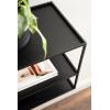 imageKate and Laurel Nomi Modern Metal Floating Side Table with Storage 18 x 10 x 12 Black Contemporary Tiered Floating End Table for Use as Wall Shelf for Small Spaces