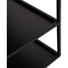 imageKate and Laurel Nomi Modern Metal Floating Side Table with Storage 18 x 10 x 12 Black Contemporary Tiered Floating End Table for Use as Wall Shelf for Small Spaces