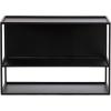 imageKate and Laurel Nomi Modern Metal Floating Side Table with Storage 18 x 10 x 12 Black Contemporary Tiered Floating End Table for Use as Wall Shelf for Small Spaces