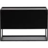 imageKate and Laurel Nomi Modern Metal Floating Side Table with Storage 18 x 10 x 12 Black Contemporary Tiered Floating End Table for Use as Wall Shelf for Small Spaces
