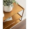 imageKate and Laurel Nomi Modern Metal Floating Side Table with Storage 18 x 10 x 12 Gold Contemporary Tiered Floating End Table for Use as Wall Shelf for Small Spaces