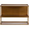 imageKate and Laurel Nomi Modern Metal Floating Side Table with Storage 18 x 10 x 12 Gold Contemporary Tiered Floating End Table for Use as Wall Shelf for Small Spaces