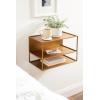 imageKate and Laurel Nomi Modern Metal Floating Side Table with Storage 18 x 10 x 12 Gold Contemporary Tiered Floating End Table for Use as Wall Shelf for Small Spaces
