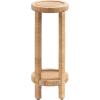 imageKate and Laurel Rafina Round Rattan Drink Table 9 x 9 x 22 Natural Brown Transitional Boho Circle Wooden Accent Pedestal Table for Indoor Plant Stand or Living Room Accent Table