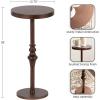 imageKate and Laurel Stratton Round Pedestal Drink Table 13 x 13 x 26 Bronze Decorative Mini Table for Use as Indoor Plant Stand or Cute Martini Table