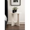 imageKate and Laurel Sureda Modern Wooden Oval Side Table 20 x 16 x 22 Black Transitional Wood End Table for Use as Bedroom Nightstand or Living Room Plant Stand TableWhite