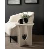 imageKate and Laurel Sureda Modern Wooden Oval Side Table 20 x 16 x 22 Black Transitional Wood End Table for Use as Bedroom Nightstand or Living Room Plant Stand TableWhite