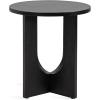 imageKate and Laurel Sureda Modern Wooden Oval Side Table 20 x 16 x 22 Black Transitional Wood End Table for Use as Bedroom Nightstand or Living Room Plant Stand TableBlack