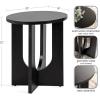 imageKate and Laurel Sureda Modern Wooden Oval Side Table 20 x 16 x 22 Black Transitional Wood End Table for Use as Bedroom Nightstand or Living Room Plant Stand TableBlack