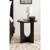 imageKate and Laurel Sureda Modern Wooden Oval Side Table 20 x 16 x 22 Black Transitional Wood End Table for Use as Bedroom Nightstand or Living Room Plant Stand TableBlack