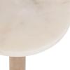 imageKate and Laurel Wegner Transitional Wood and Marble Round Drink Table 8 x 8 x 23 White Marble and Light Natural Wood Modern Pedestal Table for Use as Indoor Plant Stand or Decorative Mini Table