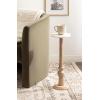 imageKate and Laurel Wegner Transitional Wood and Marble Round Drink Table 8 x 8 x 23 White Marble and Light Natural Wood Modern Pedestal Table for Use as Indoor Plant Stand or Decorative Mini Table