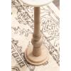 imageKate and Laurel Wegner Transitional Wood and Marble Round Drink Table 8 x 8 x 23 White Marble and Light Natural Wood Modern Pedestal Table for Use as Indoor Plant Stand or Decorative Mini Table