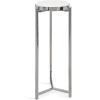 imageKate and Laurel Aguilar Modern Round Drink Table 9 x 9 x 23 Emperador Brown Marble and Black Genuine Marble Accent Table for Use as Indoor Plant Stand or Pedestal Martini TableSilverWhite