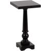imageKate and Laurel Butterfield Traditional Square Pedestal Side Table 12 x 12 x 25 Light Natural Vintage Wooden End Table for Use as Small Bedroom Nightstand or Indoor Plant StandBlack