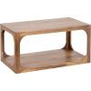 imageKate and Laurel Dahl Transitional Rectangular Coffee Table 36 x 20 x 18 Natural Wood Modern Rectangle Living Room Table with Solid Mango Wood Construction and Bonus Underlying StorageNatural