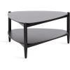 imageKate and Laurel Knowlton Modern Tiered Triangle Coffee Table 31 x 32 x 17 Black Transitional TwoTier Triangular Living Room Table with Storage and Geometric Design
