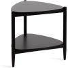 imageKate and Laurel Knowlton Modern Tiered Triangle Side Table 24 x 24 x 24 Black Transitional TwoTier Triangular Living Room End Table with Storage for Use as Indoor Plant Stand