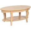 imageKate and Laurel Sutherlin Vintage Tiered Oval Coffee Table 42 x 22 x 19 Light Natural Traditional TwoTier Oval Living Room Table with Storage for Use as Useful Home Decor Option