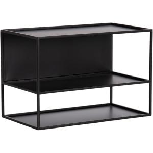 imageKate and Laurel Nomi Modern Metal Floating Side Table with Storage 18 x 10 x 12 Black Contemporary Tiered Floating End Table for Use as Wall Shelf for Small Spaces