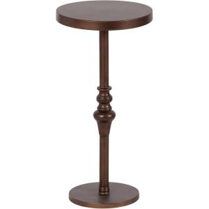 imageKate and Laurel Stratton Round Pedestal Drink Table 13 x 13 x 26 Bronze Decorative Mini Table for Use as Indoor Plant Stand or Cute Martini Table