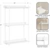 imageKate and Laurel Dominic Modern Metal Bathroom Shelf 20 x 7 x 30 Bronze Contemporary Sleek 3Tier Floating Shelves for Wall Decor Display and Over Toilet StorageWhite