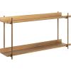 imageKate and Laurel Dominic Modern Metal Bathroom Shelf 20 x 7 x 30 Bronze Contemporary Sleek 3Tier Floating Shelves for Wall Decor Display and Over Toilet StorageGold