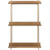 imageKate and Laurel Dominic Modern Metal Bathroom Shelf 20 x 7 x 30 Bronze Contemporary Sleek 3Tier Floating Shelves for Wall Decor Display and Over Toilet StorageGold