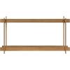 imageKate and Laurel Dominic Modern Metal Bathroom Shelf 20 x 7 x 30 Bronze Contemporary Sleek 3Tier Floating Shelves for Wall Decor Display and Over Toilet StorageGold