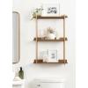 imageKate and Laurel Dominic Modern Metal Bathroom Shelf 20 x 7 x 30 Bronze Contemporary Sleek 3Tier Floating Shelves for Wall Decor Display and Over Toilet StorageGold