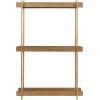 imageKate and Laurel Dominic Modern Metal Bathroom Shelf 20 x 7 x 30 Bronze Contemporary Sleek 3Tier Floating Shelves for Wall Decor Display and Over Toilet StorageGold