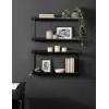 imageKate and Laurel Dominic Modern Metal Bathroom Shelf 20 x 7 x 30 Bronze Contemporary Sleek 3Tier Floating Shelves for Wall Decor Display and Over Toilet StorageBlack
