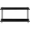 imageKate and Laurel Dominic Modern Metal Bathroom Shelf 20 x 7 x 30 Bronze Contemporary Sleek 3Tier Floating Shelves for Wall Decor Display and Over Toilet StorageBlack