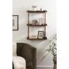imageKate and Laurel Dominic Modern Metal Bathroom Shelf 20 x 7 x 30 Bronze Contemporary Sleek 3Tier Floating Shelves for Wall Decor Display and Over Toilet StorageBronze