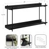 imageKate and Laurel Dominic Modern Metal Bathroom Shelf 20 x 7 x 30 Bronze Contemporary Sleek 3Tier Floating Shelves for Wall Decor Display and Over Toilet StorageBlack