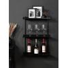 imageKate and Laurel Dominic Modern Metal Bathroom Shelf 20 x 7 x 30 Bronze Contemporary Sleek 3Tier Floating Shelves for Wall Decor Display and Over Toilet StorageBlack