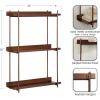 imageKate and Laurel Dominic Modern Metal Bathroom Shelf 20 x 7 x 30 Bronze Contemporary Sleek 3Tier Floating Shelves for Wall Decor Display and Over Toilet StorageBronze