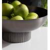 imageKate and Laurel Rooks Ribbed Decorative Metal Bowl 12 Inch Diameter Brass Modern Raised Fruit Bowl for Kitchen Counter or Use as a Key Bowl for an Entryway TablePewter