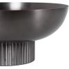 imageKate and Laurel Rooks Ribbed Decorative Metal Bowl 12 Inch Diameter Brass Modern Raised Fruit Bowl for Kitchen Counter or Use as a Key Bowl for an Entryway TablePewter