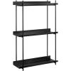imageKate and Laurel Dominic Modern Metal Bathroom Shelf 20 x 7 x 30 Bronze Contemporary Sleek 3Tier Floating Shelves for Wall Decor Display and Over Toilet StorageBlack
