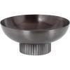 imageKate and Laurel Rooks Ribbed Decorative Metal Bowl 12 Inch Diameter Brass Modern Raised Fruit Bowl for Kitchen Counter or Use as a Key Bowl for an Entryway TablePewter