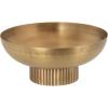 imageKate and Laurel Rooks Ribbed Decorative Metal Bowl 12 Inch Diameter Brass Modern Raised Fruit Bowl for Kitchen Counter or Use as a Key Bowl for an Entryway TableGold