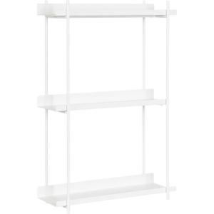 imageKate and Laurel Dominic Modern Metal Bathroom Shelf 20 x 7 x 30 Bronze Contemporary Sleek 3Tier Floating Shelves for Wall Decor Display and Over Toilet StorageWhite