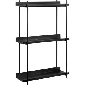 imageKate and Laurel Dominic Modern Metal Bathroom Shelf 20 x 7 x 30 Bronze Contemporary Sleek 3Tier Floating Shelves for Wall Decor Display and Over Toilet StorageBlack