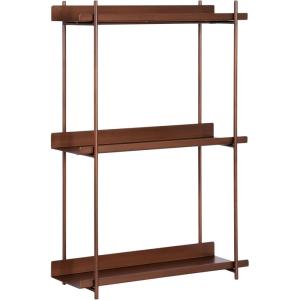 imageKate and Laurel Dominic Modern Metal Bathroom Shelf 20 x 7 x 30 Bronze Contemporary Sleek 3Tier Floating Shelves for Wall Decor Display and Over Toilet StorageBronze