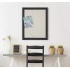 imageDesignOvation Beatrice Framed Linen Fabric Pinboard 27x33 White Rustic Wall OrganizationBlack