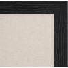 imageDesignOvation Beatrice Framed Linen Fabric Pinboard 27x33 White Rustic Wall OrganizationBlack
