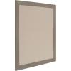 imageDesignOvation Beatrice Framed Linen Fabric Pinboard 27x33 White Rustic Wall OrganizationGrey